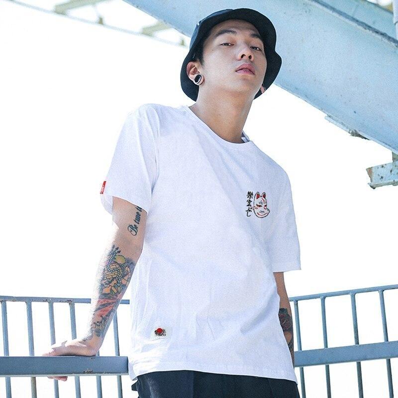 T-shirt Imprimé Japonais Samouraï Cat - Unisexe