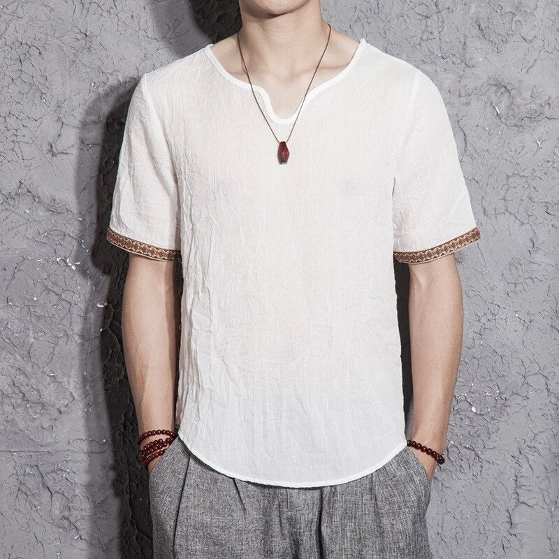 T-shirt Japonais Lin - Blanc / M
