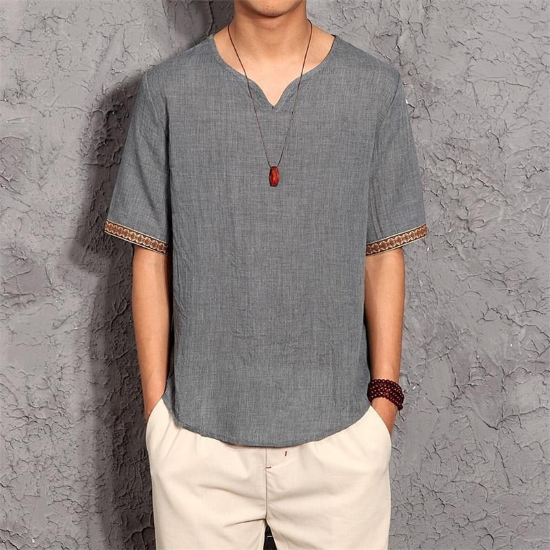 T-shirt Japonais Lin - Gris / M