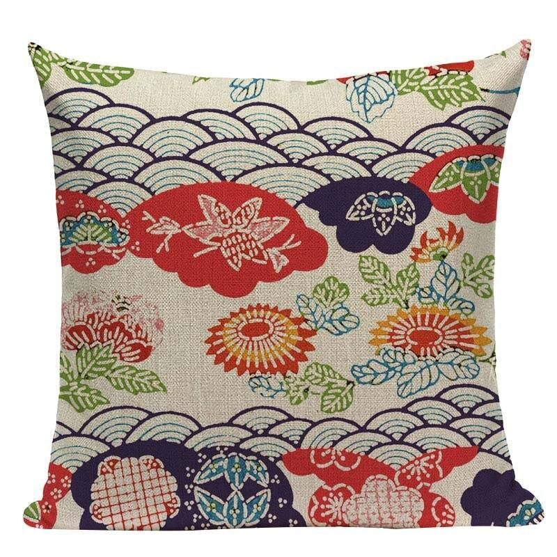 Taie dOreiller Motif Japonais - Shunjuu - 45 x 45cm