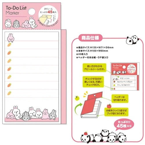 To Do List Kawaii Lapin