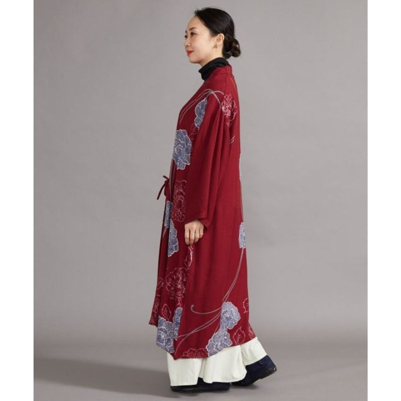 Veste Kimono Long Femme Rouge