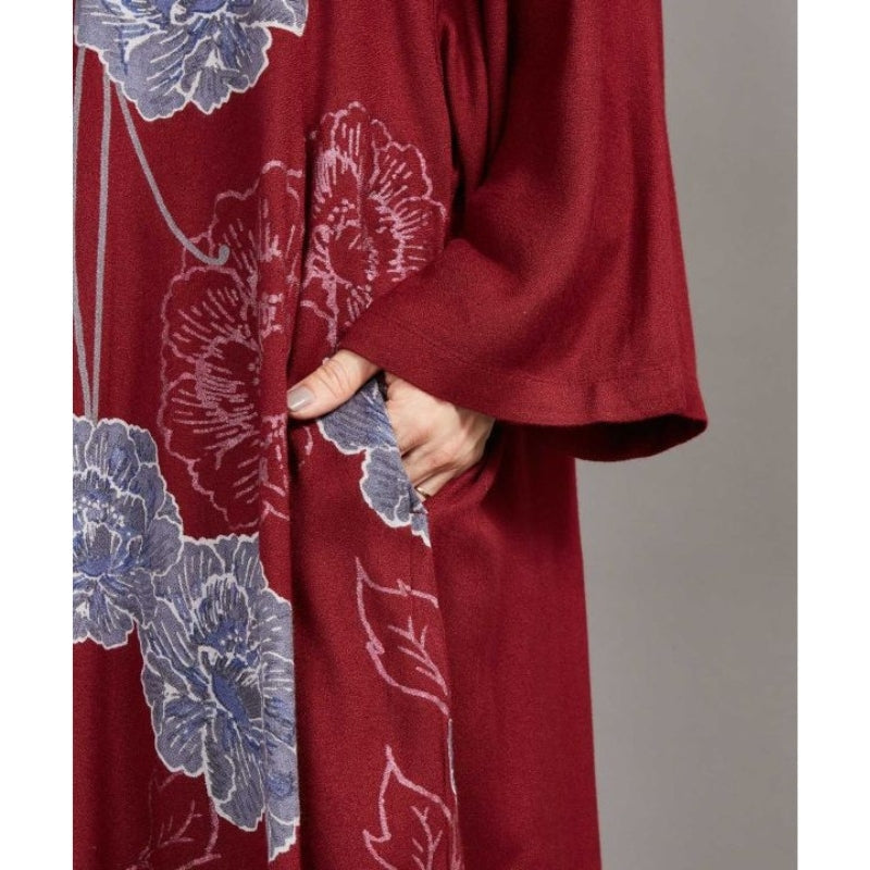 Veste Kimono Long Femme Rouge