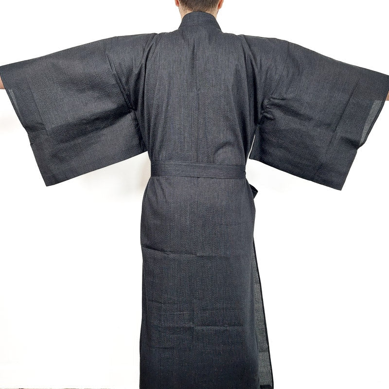 Yukata Homme Japonais Noir