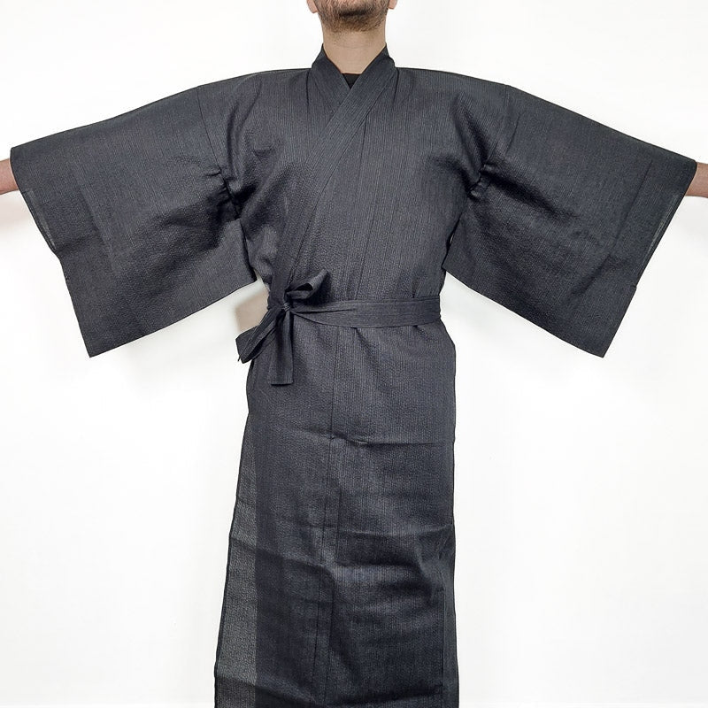 Yukata Homme Japonais Noir