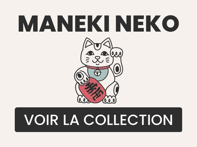 Un chat japonais, symbole de joie et de richesse, appelé maneki neko