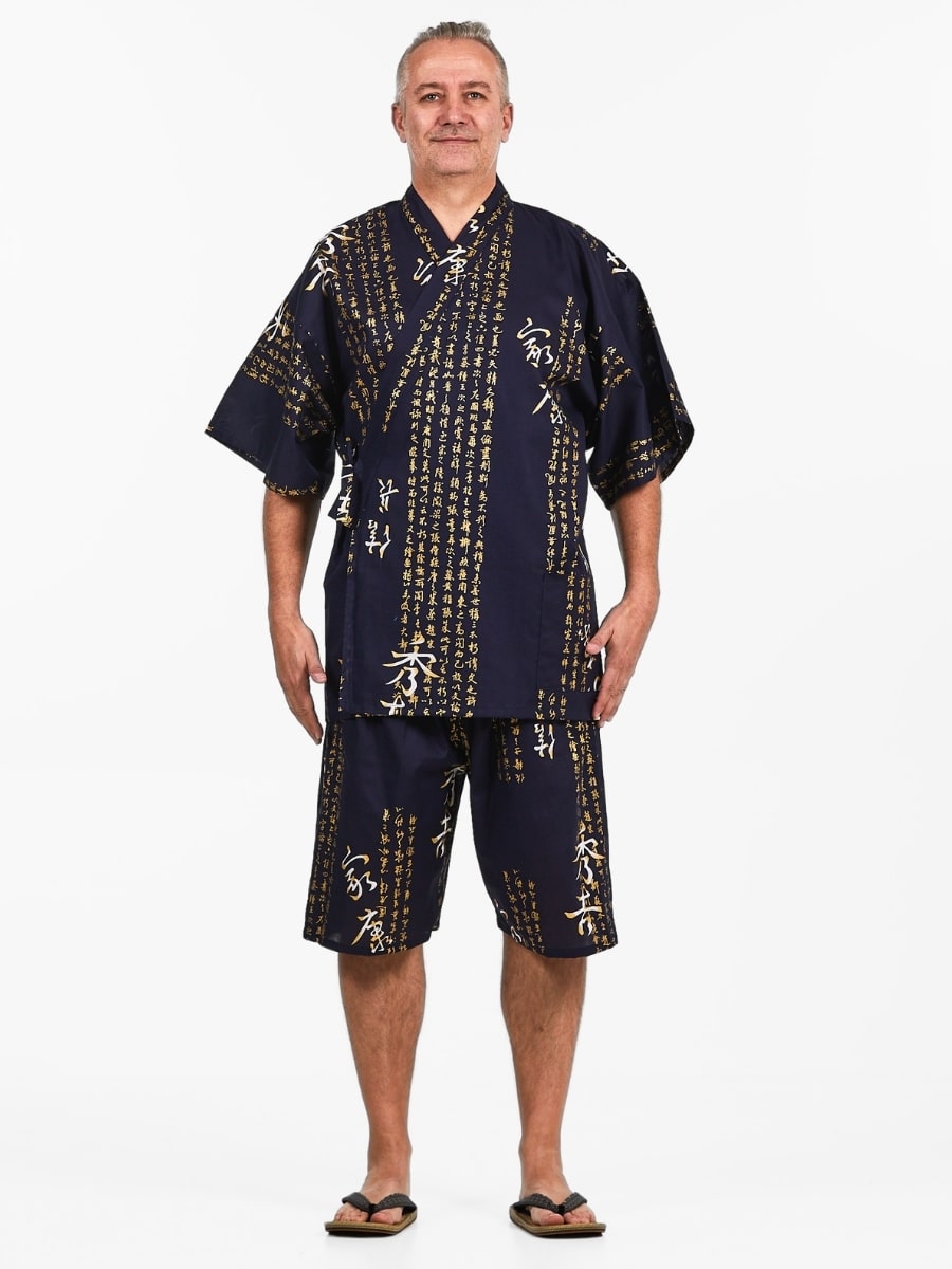 Jinbei Japonais Homme Kanji - S