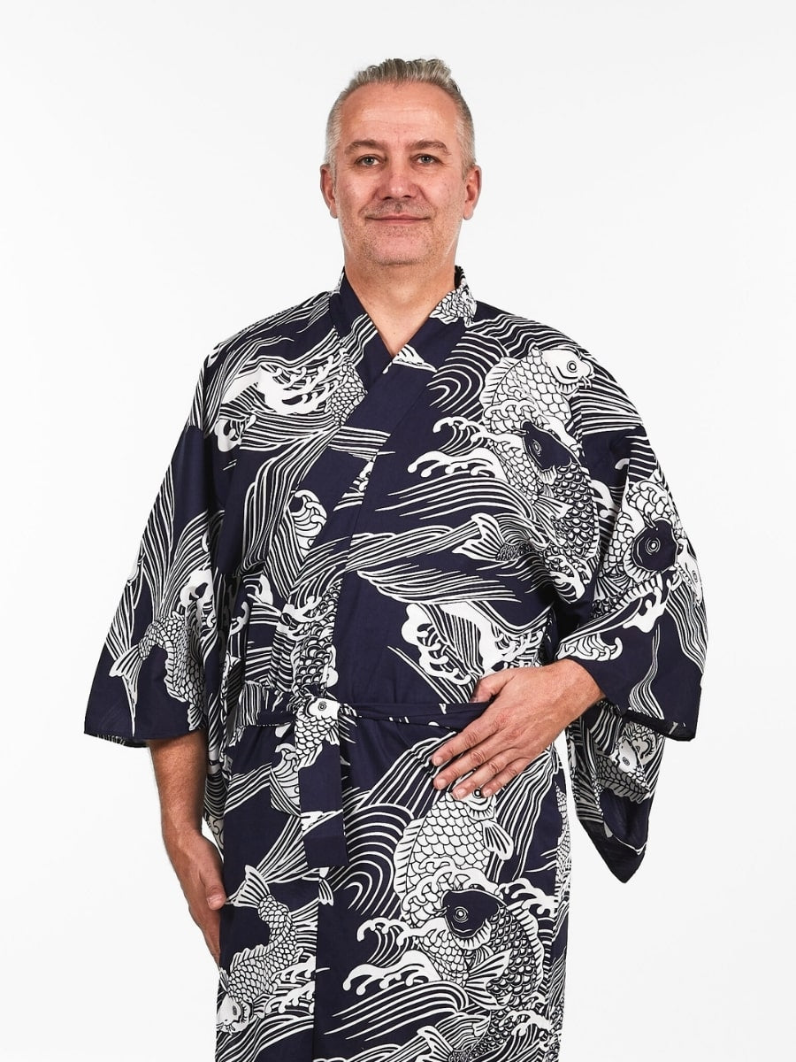Kimono Yukata Homme Carpe Koï