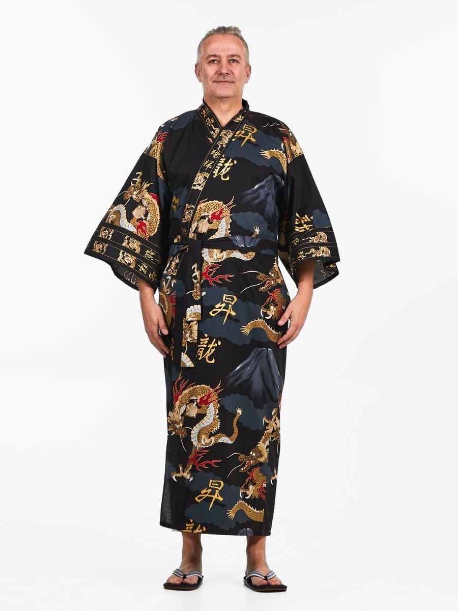 Kimono Homme Japonais Dragon - Taille unique