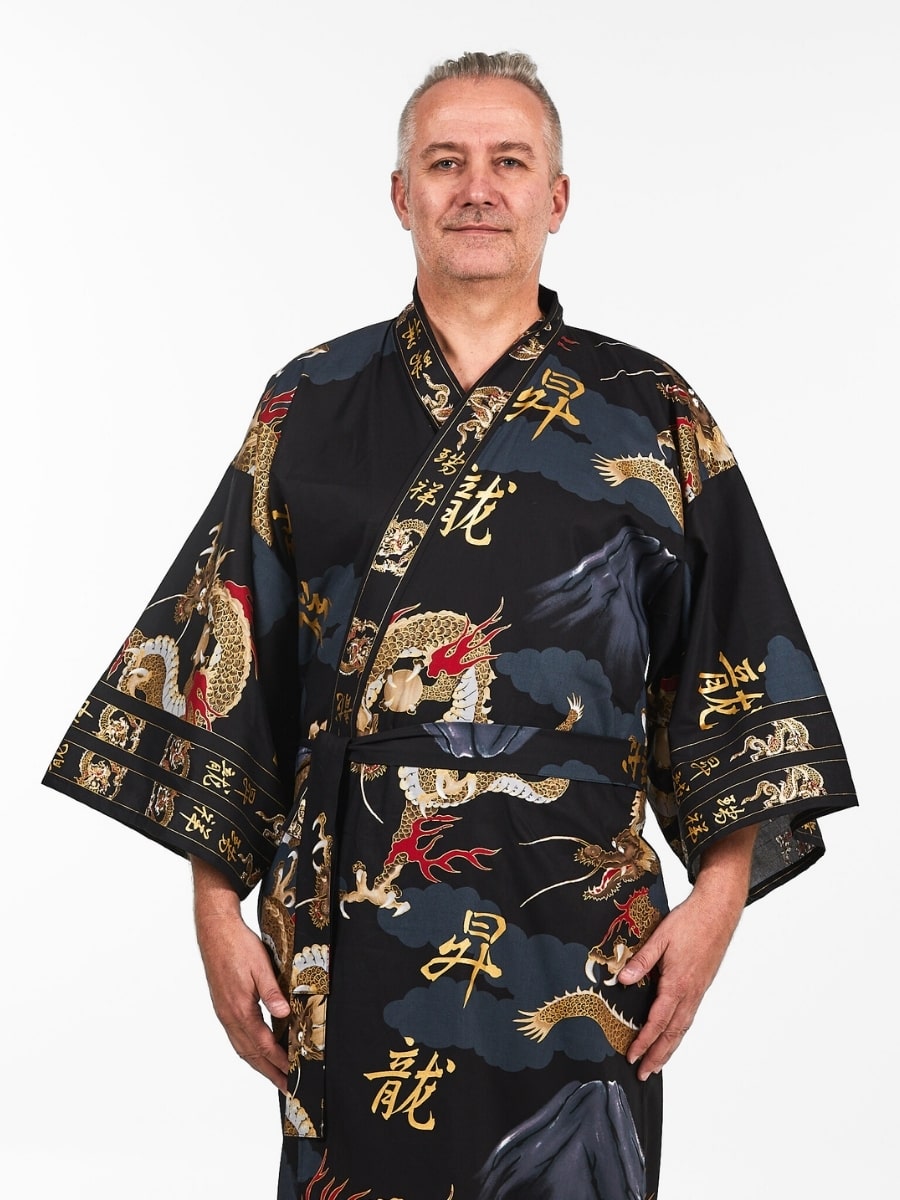 Kimono Homme Japonais Dragon - Taille unique