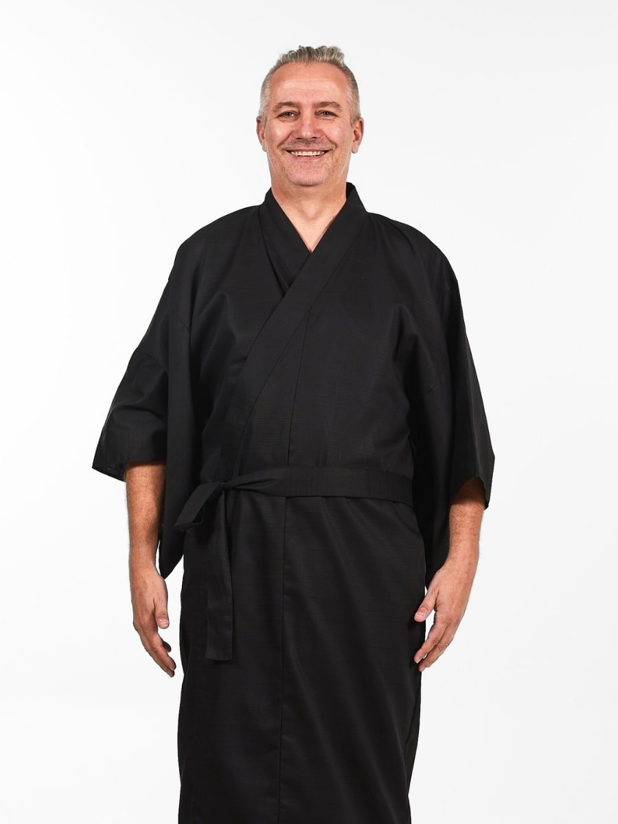 Kimono Homme Japonais Noir - Taille unique