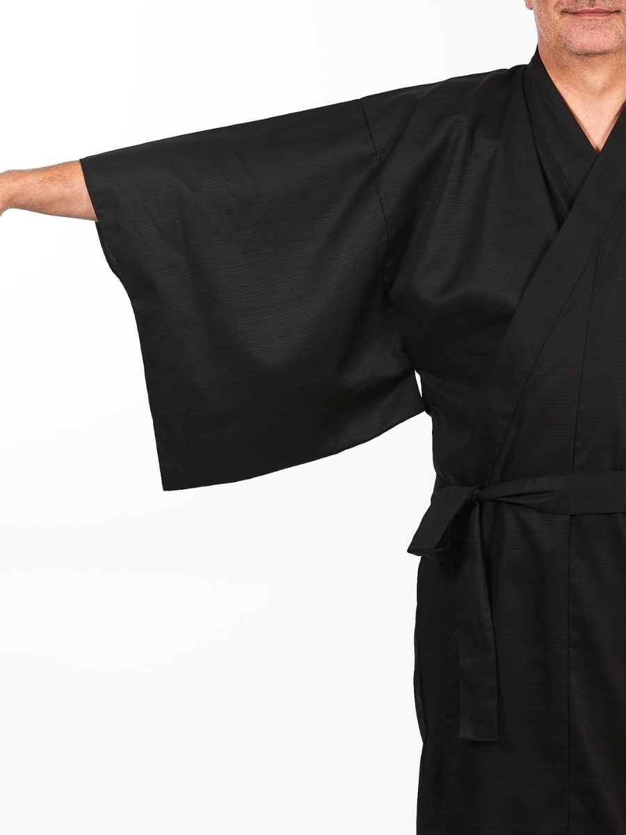 Kimono Homme Japonais Noir - Taille unique