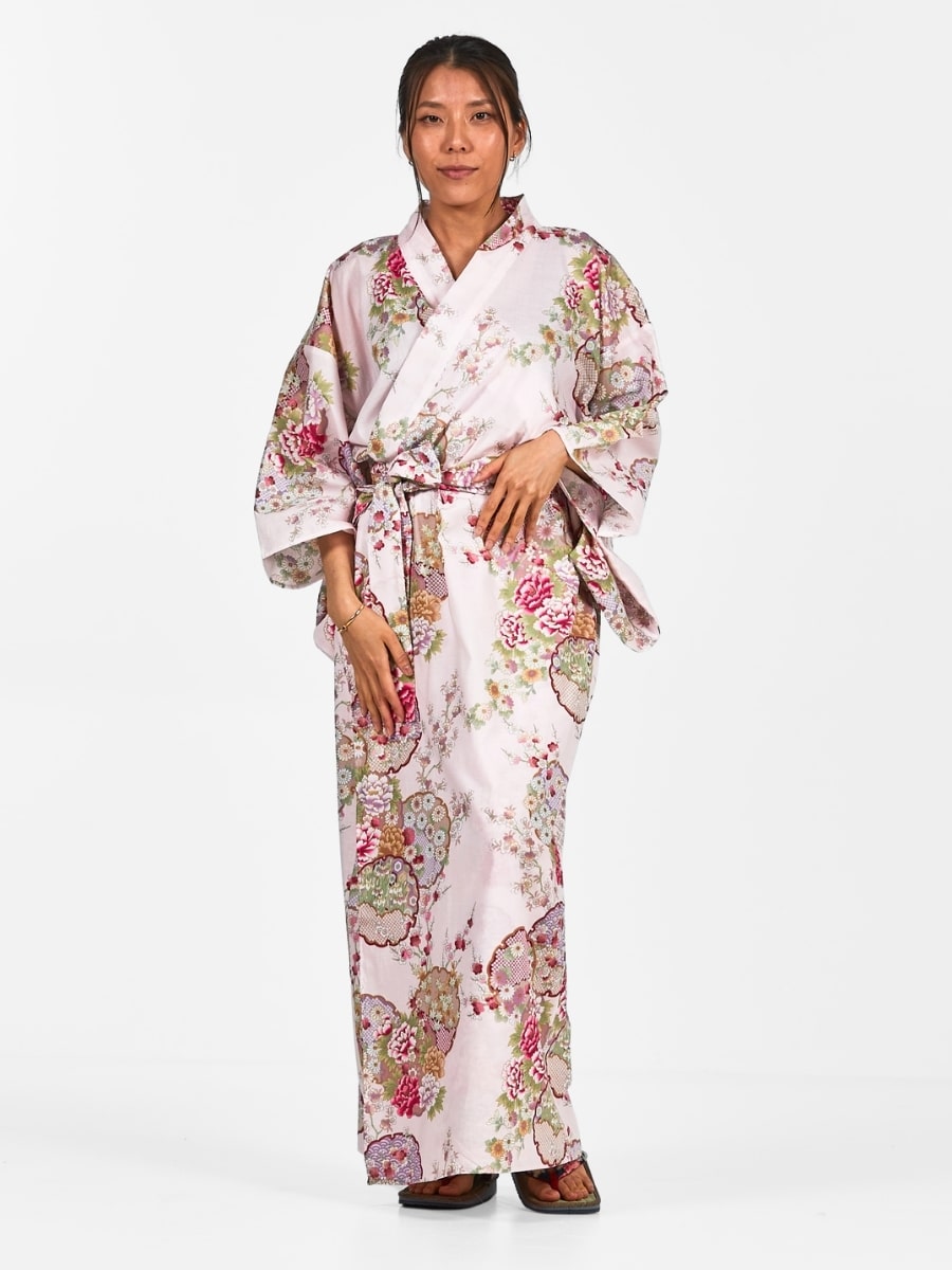 Kimono Japonais Femme Maru Mon - Taille unique