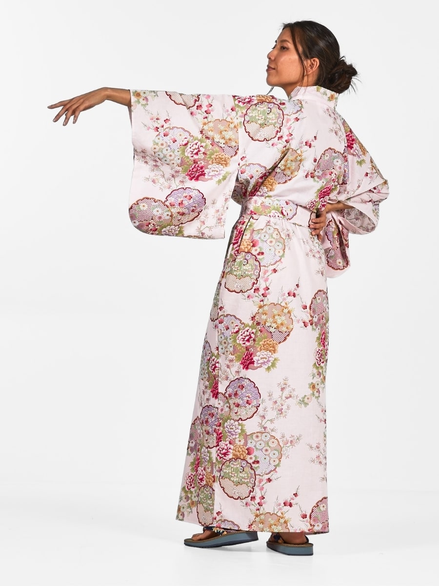 Kimono Japonais Femme Maru Mon - Taille unique