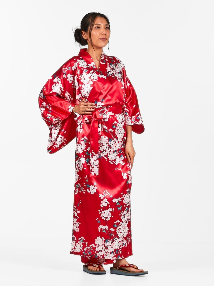 Kimono Japonais Femme Cherry Blossom - Taille unique
