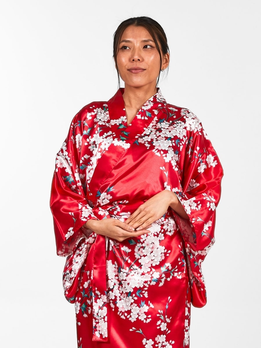 Kimono Japonais Femme Cherry Blossom - Taille unique