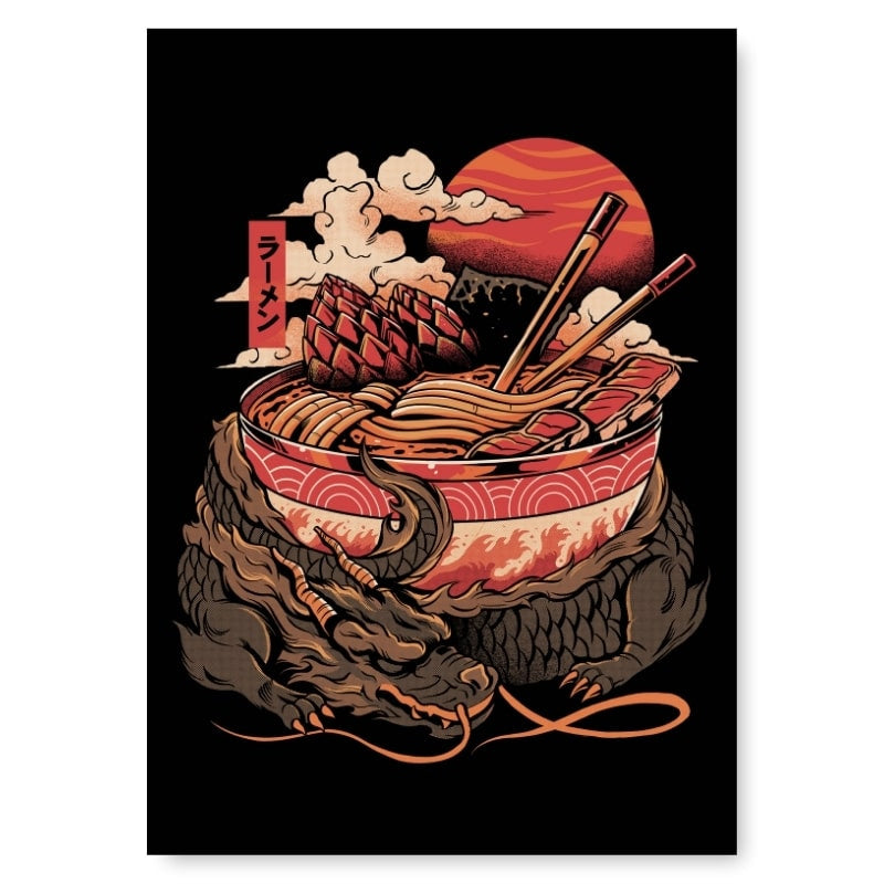 Affiche Japonaise Dragon Ramen - A3