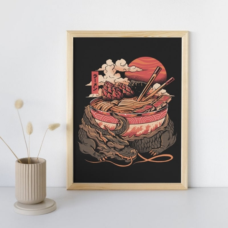 Affiche Japonaise Dragon Ramen - A3