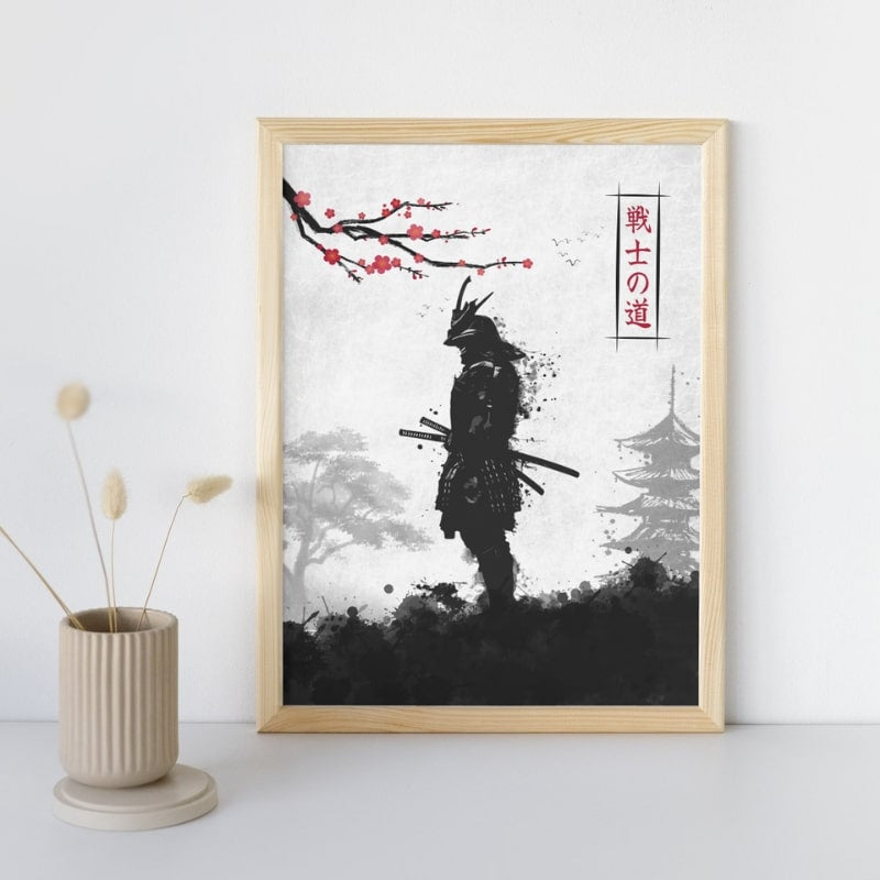 Affiche Japonaise Guerrier Samouraï - A3