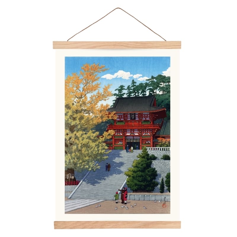 Affiche Japonaise Sanctuaire Kamakura - A3