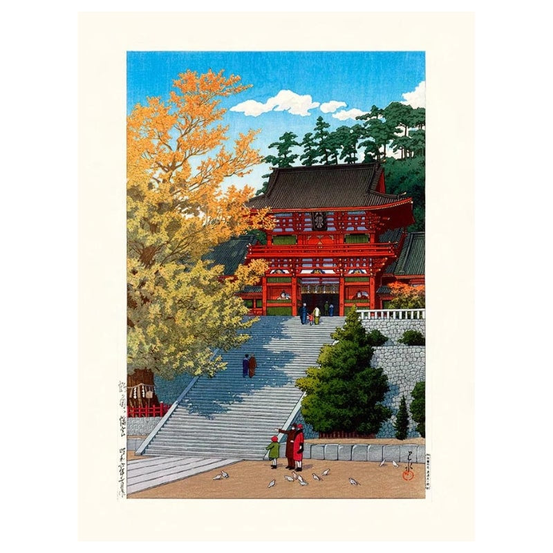 Affiche Japonaise Sanctuaire Kamakura - A3