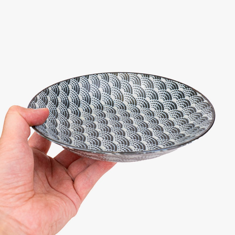 Assiette Creuse Japonaise Motif Seikaiha
