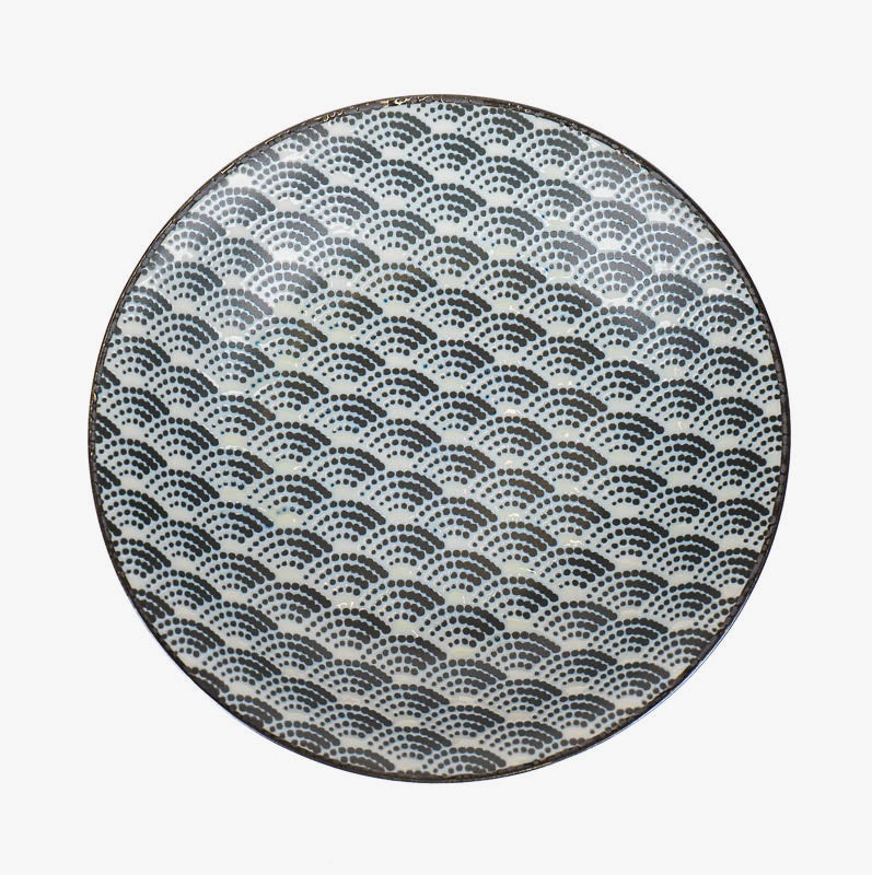 Assiette Creuse Japonaise Motif Seikaiha