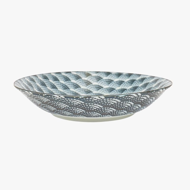 Assiette Creuse Japonaise Motif Seikaiha