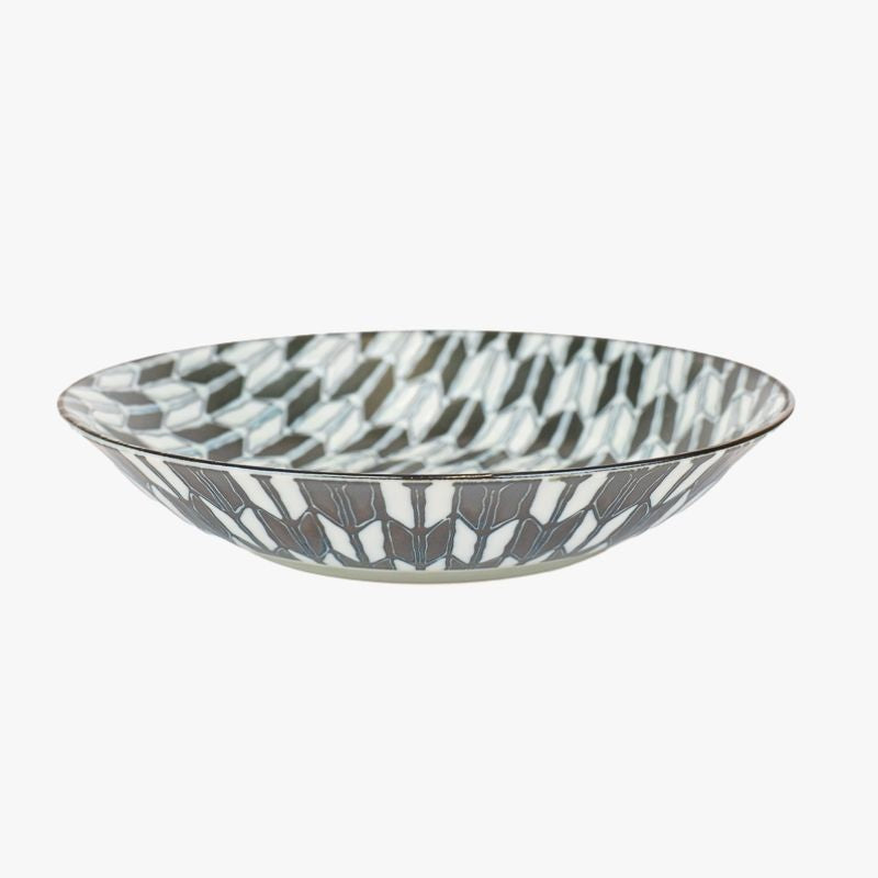 Assiette Creuse Japonaise Motif Yagasuri