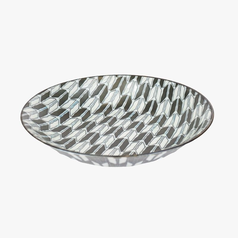 Assiette Creuse Japonaise Motif Yagasuri