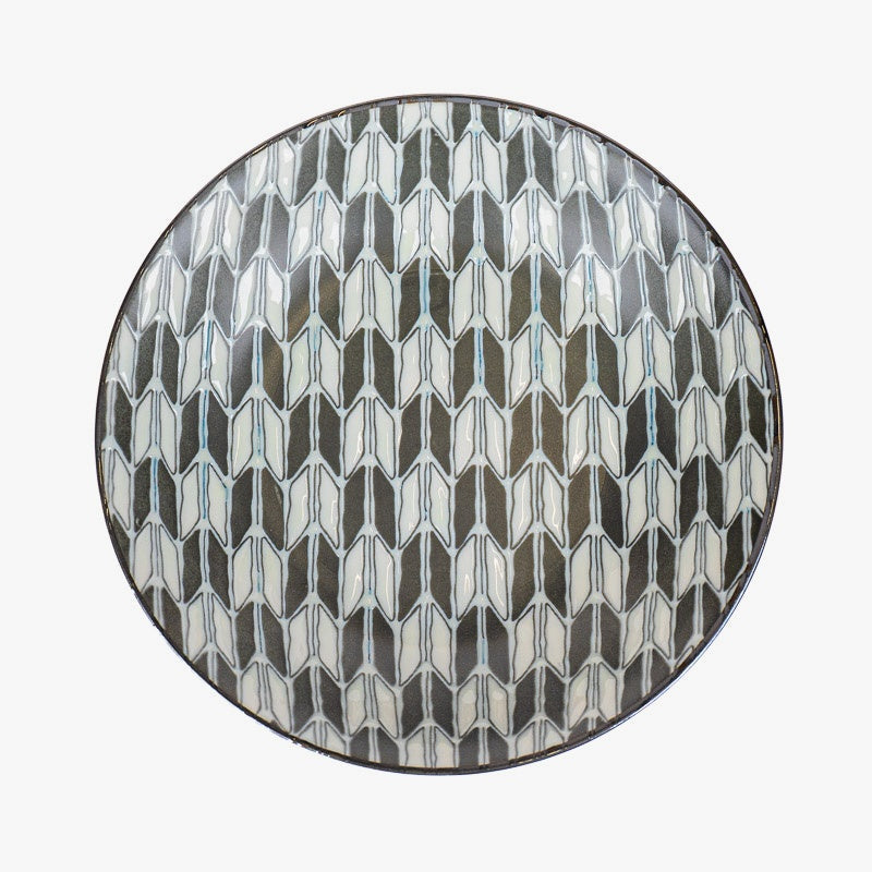 Assiette Creuse Japonaise Motif Yagasuri