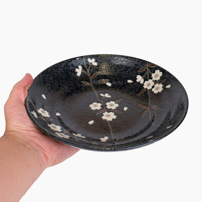 Assiette Japonaise Creuse Kuro Sakura