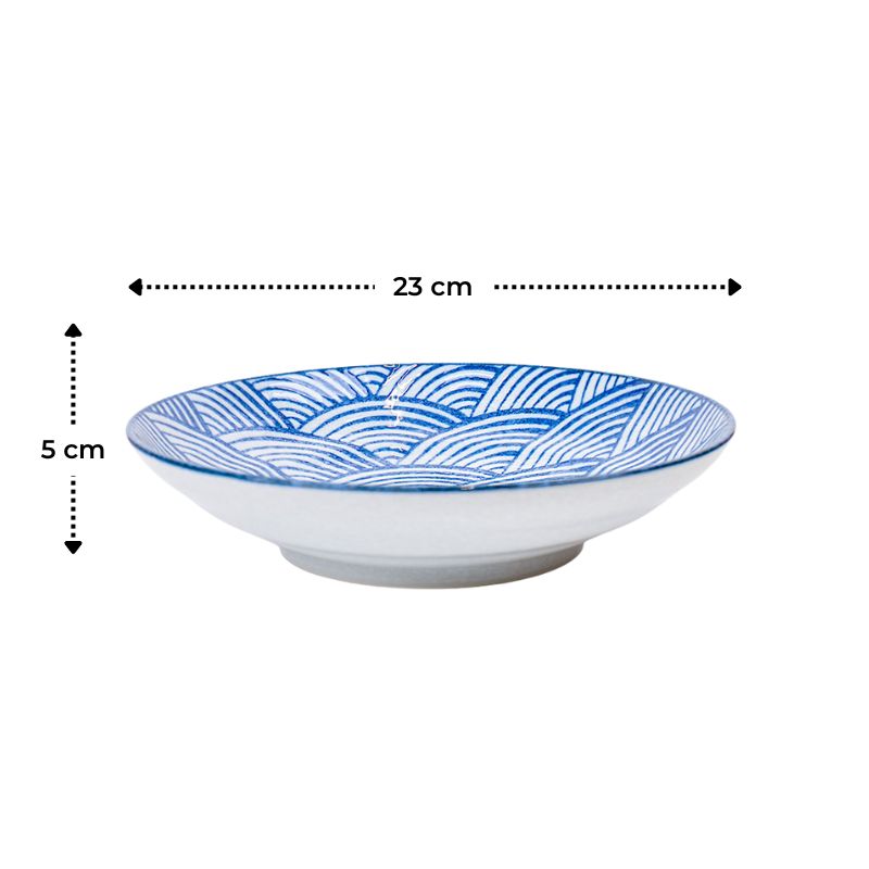 Assiette Japonaise creuse Seigaiha