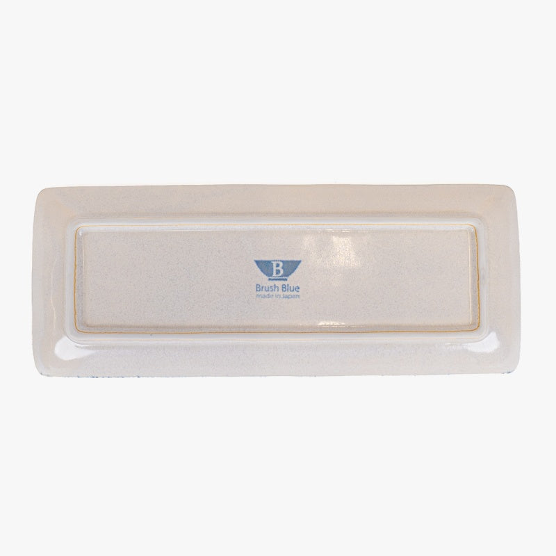 Assiette Japonaise Rectangulaire Bleue