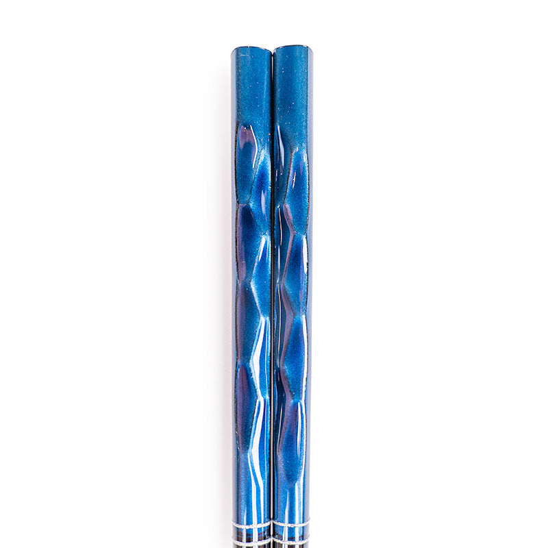Baguettes Japonaises Laquées Bleues