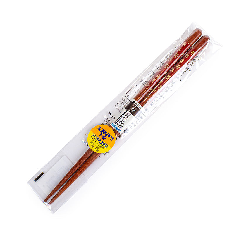 Baguettes Japonaises Motif Fleurs de Cerisier Rouge