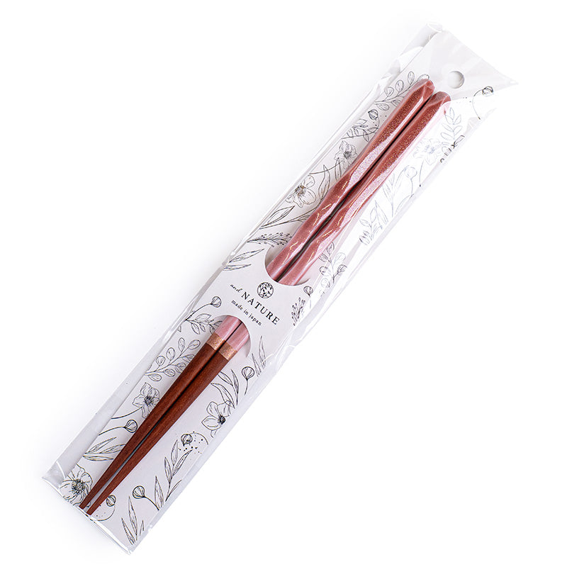 Baguettes Japonaises Ondulées Rose Pailleté