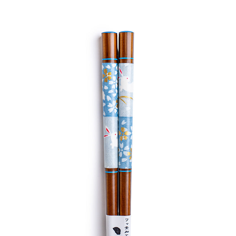 Baguettes Japonaises Sakura Usagi Bleu