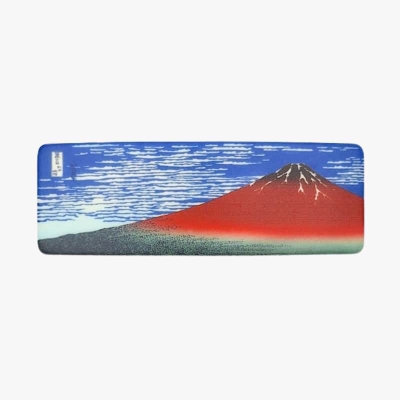 Barrette Cheveux Japonaise Mont Fuji Rouge