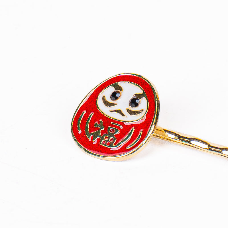 Barrettes Pour Cheveux Japonaise Daruma & Sakura