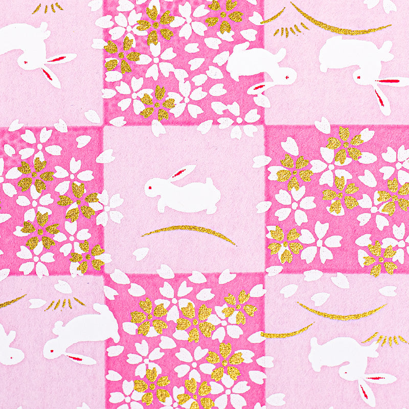 Bloc Mémo Japonais Lapins Roses