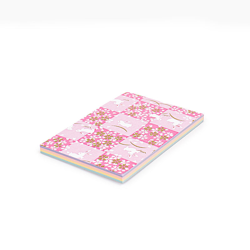 Bloc Mémo Japonais Lapins Roses