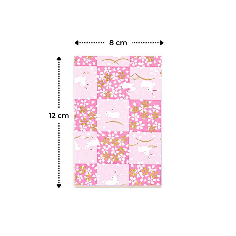 Bloc Mémo Japonais Lapins Roses