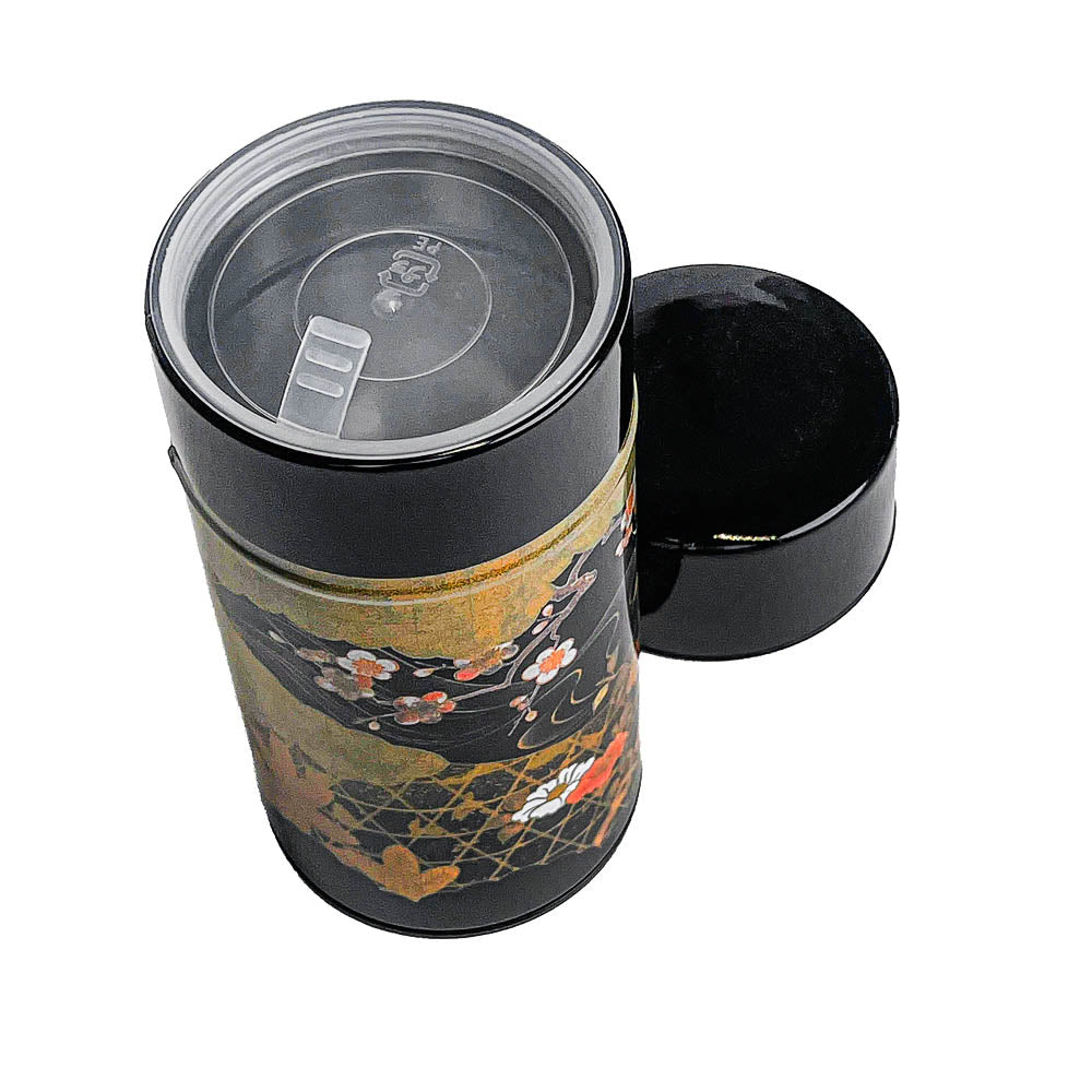 Boîte à Thé Japonaise Métal Kōetsu Noir Laqué