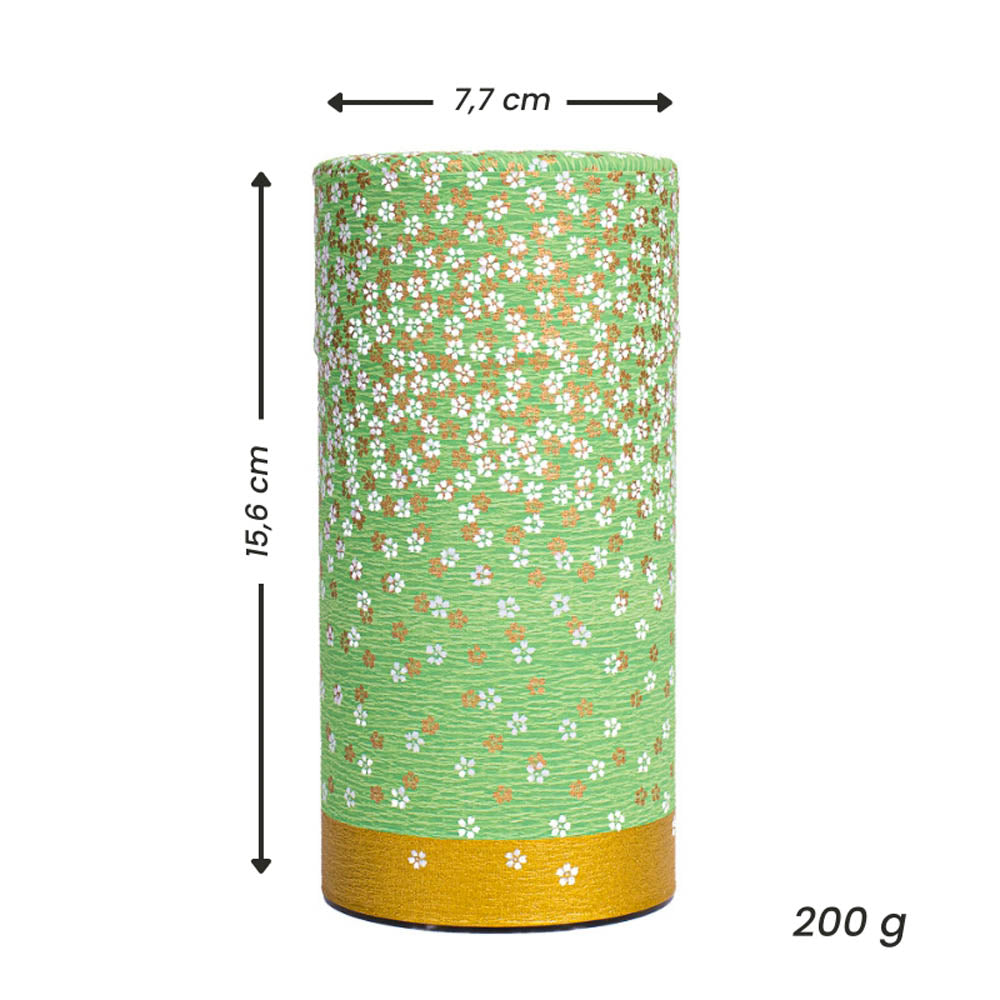 Boîte à Thé Japonaise Washi Hanazono Vert