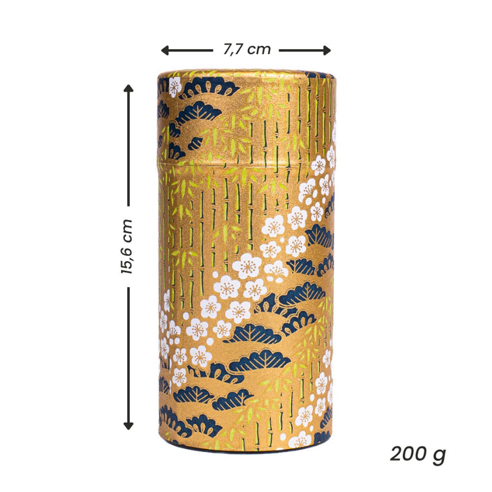 Boîte à Thé Japonaise Washi Takeshirabe Or