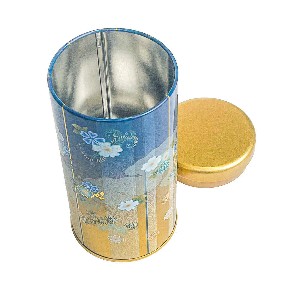 Boîte à Thé Métal Japonaise Bokashi Bleu