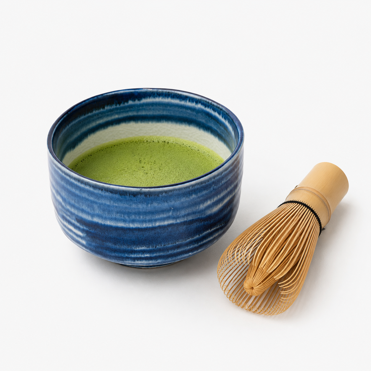 Bol à Matcha Japonais Bleu Cobalt
