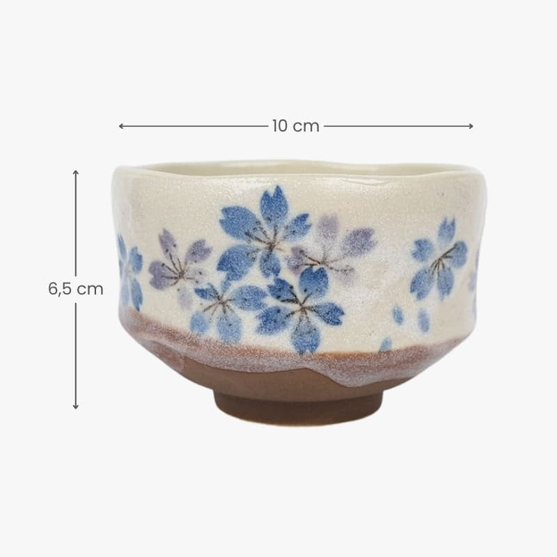 Bol à Matcha Japonais Sakura Bleue