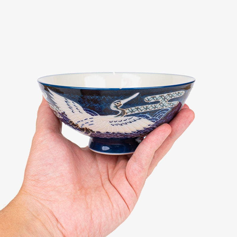 Bol Japonais Céramique Grue Tsuru